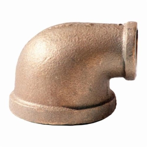 Merit Brass X101-3224 90 deg Pipe Reducer Elbow, 2 x 1-1/2 in Nominal, FNPT End Style, 125 lb, Brass, Rough, Import