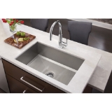 Moen® G16100 Professional Kitchen Sink, Brushed, Rectangle Shape, 30-1/4 in L x 18 in W x 10 in D Bowl, 20 in W x 10 in D x 32 in H, Undermount, 16 ga Stainless Steel