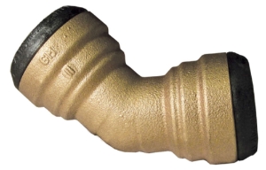 EPC TECTITE™ 10188092 206 Large Diameter Push Elbow 45 deg Push Elbow, 1-1/4 in Nominal, C x C End Style, Brass