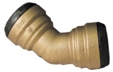 EPC TECTITE™ 10188092 206 Large Diameter Push Elbow 45 deg Push Elbow, 1-1/4 in Nominal, C x C End Style, Brass