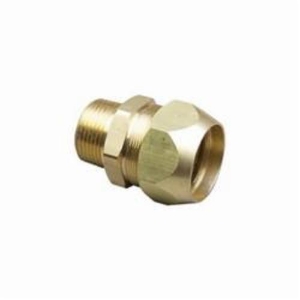 TracPipe® Counterstrike® AutoSnap® FGP-SFST-375 Straight Fitting, 3/8 x 1/2 in Nominal, MNPT x End Style, 1/8 in L, Brass