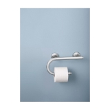 Moen® LR2352DCH Grab Bar with Integrated Toilet Paper Holder, Home Care®, 8 in L x 1 in Dia, Chrome, Stainless Steel