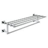 GROHE 40512001 Multi-Towel Rack, Essentials Cube, 23-5/8 in L, StarLight® Polished Chrome