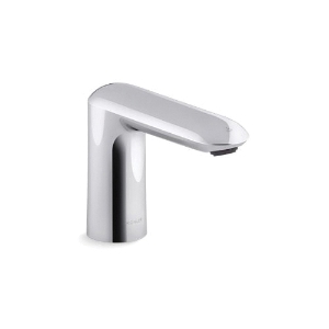 Kohler® 103K36-SANA-CP AC Powered Bathroom Sink Faucet, Kumin®, Commercial, 0.5 gpm Flow Rate, 4 in H Spout, Grid Drain, 1 Faucet Hole, Polished Chrome, Function: Touchless