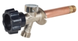 Prier® 478-04-LF DIAMOND 478D M-400-LF Mansfield Style Freezeless Wall Hydrant With Anti-Siphon Vacuum Breaker and Backflow Check Valve, 1/2 in Nominal, MNPT x C End Style, 180 deg Half-Turn Wall Opening