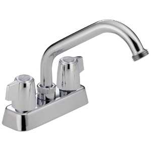 Peerless® P299232 Laundry Faucet, 1.5 gpm Flow Rate, 4 in Center, Polished Chrome, 2 Handles