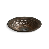 Kohler® 17890-RL-RB2 Derring® Vessel Bathroom Sink, Round Shape, 17-11/16 in W x 17-11/16 in D x 6 in H, Countertop/Wall Mount, Vitreous China, Bourbon Rutile