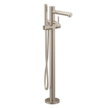 Moen® 395BN Align™ Floor Mount Tub Filler Faucet, Brushed Nickel, 1 Handle, Commercial