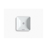 Kohler® 2661-0 Vox® Vessel Bathroom Sink with Overflow, Squared Shape, 16-1/4 in W x 16-1/4 in D x 6-3/4 in H, Vitreous China, White