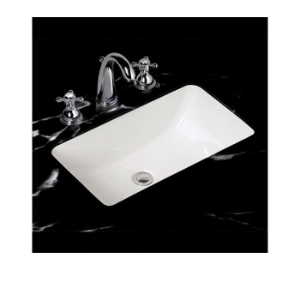 Mansfield® 218NS WH Petite Covington Lavatory Sink With Consealed Front Overflow, Rectangle Shape, 21-3/8 in W x 13-1/2 in D x 8 in H, Undercounter/Wall Mount, Vitreous China, White