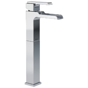 DELTA® 768LF Ara® Vessel Lavatory Faucet, 5-3/16 in Spout, 11-1/8 in H Spout, Chrome, 1 Handle
