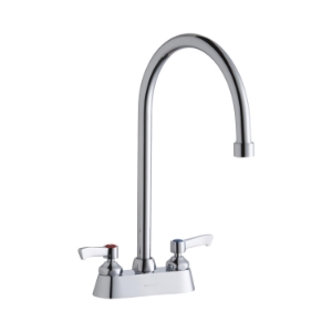 Elkay® LK406GN08L2 Centerset Bathroom Faucet, Polished Chrome, 2 Handles, 1.5 gpm Flow Rate