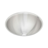 Elkay® ELUH16LV Bathroom Sink, Asana™, Circular Shape, 18-3/8 in W x 18-3/8 in D x 8 in H, Under Mount, Stainless Steel, Lustertone