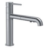 DELTA® 4159-AR-DST Trinsic® Kitchen Faucet, Commercial, 1.8 gpm Flow Rate, 120 deg Swivel Spout, Arctic™ Stainless, 1 Handle, 1/3 Faucet Holes