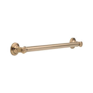 DELTA® 41624-CZ Round Traditional Decorative Grab Bar, 24 in L x 1-1/4 in Dia, Champagne Bronze