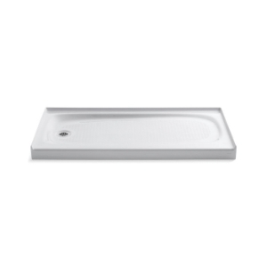 Kohler® 9053-0 Salient® 60 in x 30 in Alcove Shower Base, Left Drain, White