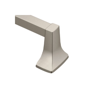 Moen® P5124BN Contemporary Square Towel Bar, 24 in L Bar, 3 in OAD x 2-3/8 in OAH, Brushed Nickel