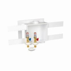 Oatey® Quadtro® 38540 Washing Machine Outlet Box with Hammer Arrestors, Copper, 1/4 Turn