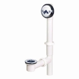 Gerber® G0041510 Classics™ Trip Lever Bath Drain with Pre-Set Adjustable Linkage, 3-1/2 in H x 5 in W, PVC, Polished Chrome