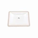 Gerber® G0012765 Logan Square™ Petite Bathroom Sink With Consealed Front Overflow, Rectangle Shape, 18-3/4 in W x 14-1/2 in D x 6-3/4 in H, Under Mount, Vitreous China, White