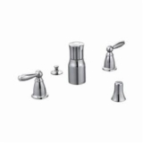 Moen® T5225 Brantford™ Widespread Bidet Faucet, 2.5 gpm Flow Rate, 8 to 16 in Center, Chrome, 2 Handles, Pop-Up Drain