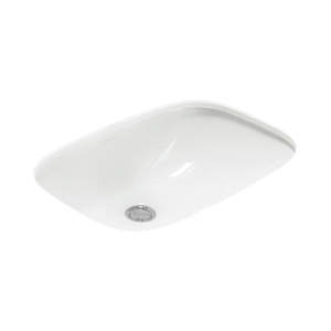 Sterling® 442007-U-0 Bathroom Sink With Overflow, Stinson®, Rectangle Shape, 20 in L x 14 in W x 7-1/8 in H, Under Mount, Vitreous China, White
