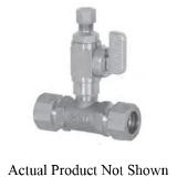 Sioux Chief Add-A-Line™ 601-30CV Full-Slip Valve Tee, 7/8 x 1/4 in Compression, Brass