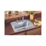 Elkay® DCR2522103 Pursuit™ Laundry Sink, Rectangle Shape, 25 in W x 10-1/4 in D x 22 in H, Top Mount, Stainless Steel, Brushed Satin