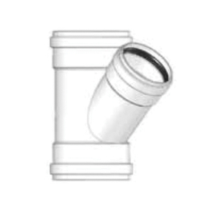 ROYAL G306-4 G Series Wye, Fitting/Connector: Reducing Wye, 6 x 6 x 4 in Nominal, Gasket Joint End Style, SDR 35, PVC