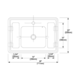 Elkay® ESLV2820FC Lavatory Sink Kit, Rectangle Shape, 28 in W x 20 in D x 7-1/2 in H, Wall Mount, Stainless Steel, Buffed Satin