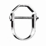 GFM 304 1-1/4 Standard Clevis Hanger, 1-1/4 in Pipe, 3/8 in Rod, 250 lb Load, Steel, Zinc Plated