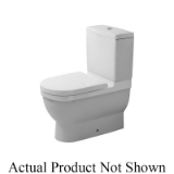 DURAVIT 0128092092 Starck 3 Dual Flush Close Coupled Toilet Bowl, White With HygieneGlaze, Elongated Shape, 15-1/2 in H Rim
