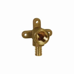 Sioux Chief 647XG2E Elbow Adapter with Drop-Ear, 3/4 in, F1807 PEX Crimp™ x FNPT, Brass