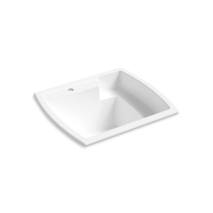 Sterling® 995-0 Utility Sink, Latitude®, Rectangle Shape, 22 in W x 13 in H, Top Mount, Solid Vikrell®, White