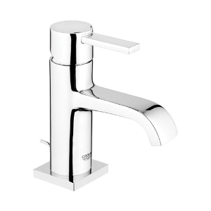 GROHE 2307700A Allure Medium Lavatory Faucet, 1.2 gpm Flow Rate, 2-7/16 in H Spout, 1 Handle, Pop-Up Drain, 1 Faucet Hole, StarLight® Polished Chrome, Function: Traditional