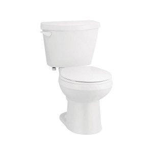 NIAGARA LIBERTY™ C11.102.01 Single-Flush Standard Height 2-Piece Toilet, Elongated Bowl, 14-7/8 in H Rim, 10 in Rough-In, 1.28 gpf, White, Left Hand Trip Lever