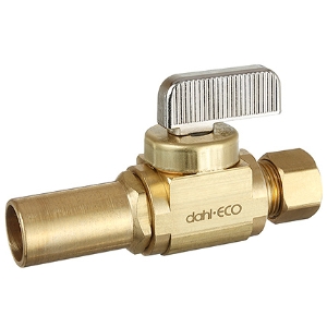dahl 510-23L-31 Female Swivel Hose x Female Swivel Hose x 3/4" MIP Tee, Brass, Large Bore