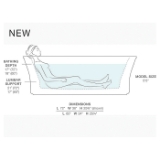 Kohler® 1959-GH-0 Stargaze® Heated Air Bath with Fluted Shroud, BubbleMassage™, Rectangle Shape, 72 in L x 36-1/16 in W, Center Drain, White