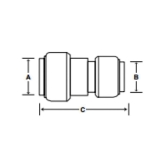 Sharkbite® U060LF Pipe Reducing Coupling, 1 x 3/4 in Nominal, Push-Fit End Style, Brass