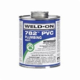 Weld-On® 782™ 14016 Heavy Duty Low VOC Solvent PVC Cement with Applicator Cap, 1 Quart Container, Clear