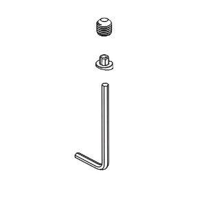 DELTA® RP101447SS Trillian™ Set Screw, Button Cover and Allen Wrench, Stainless
