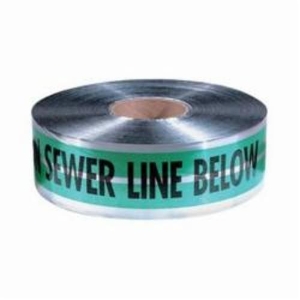 Empire® 31-053 Multi-Layer Premium Detectable Tape, Black/Green/Silver, 1000 ft L x 3 in W x 5 mil THK