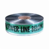 Empire® 31-053 Multi-Layer Premium Detectable Tape, Black/Green/Silver, 1000 ft L x 3 in W x 5 mil THK