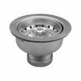 Keeney 1435SS Short Shank Kitchen Sink Strainer with Fixed Post, Stainless Steel