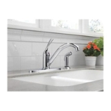 DELTA® 4153-DST Linden® Kitchen Faucet, Commercial, 1.5 gpm Flow Rate, 360 deg High-Arc Spout, Chrome, 1 Handle, 1/3 Faucet Holes