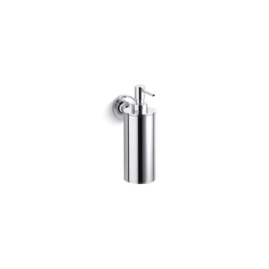 Kohler® 14380-CP Purist® Soap/Lotion Dispenser, Polished Chrome, 2-3/8 in OAL, Wall Mount, Metal