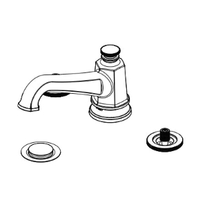 Brizo® 65378LF-NKLHP Invari® Widespread Lavatory Faucet, Commercial/Residential, 1.5 gpm Flow Rate, 2-1/2 in H Spout, 6 to 16 in Center, Luxe Nickel, Pop-Up Drain