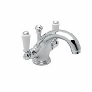 Rohl® U.3635L-APC-2 Lavatory Faucet, Perrin & Rowe® Bath Edwardian, 1.2 gpm Flow Rate, 3-1/8 in H Spout, 2 Handles, Pop-Up Drain, 1 Faucet Hole, Polished Chrome, Function: Traditional