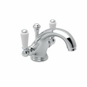 Rohl® U.3635L-APC-2 Lavatory Faucet, Perrin & Rowe® Bath Edwardian, 1.2 gpm Flow Rate, 3-1/8 in H Spout, 2 Handles, Pop-Up Drain, 1 Faucet Hole, Polished Chrome, Traditional