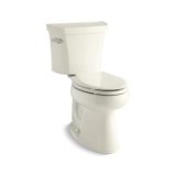 Kohler® 3999-96 2-Piece Toilet, Highline® Comfort Height®, Elongated Bowl, 16-1/2 in H Rim, 12 in Rough-In, 1.28 gpf, Biscuit